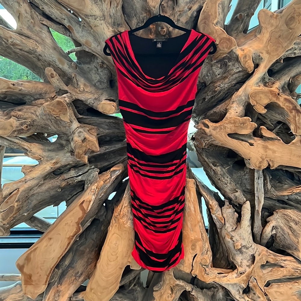 Curvy Red & Black Dress
